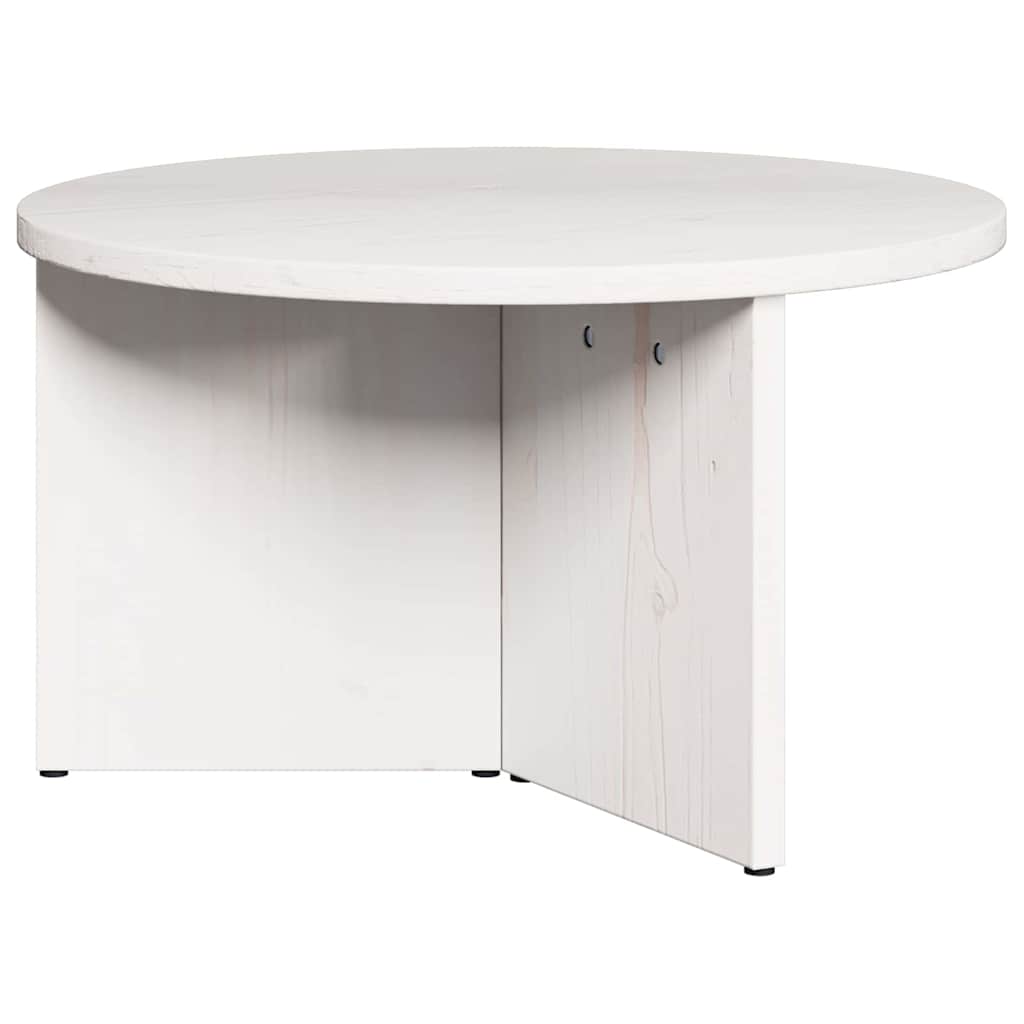 Sofabord 2 stk. Hvid 49 x 49 x 28 cm Massivt fyrretræ
