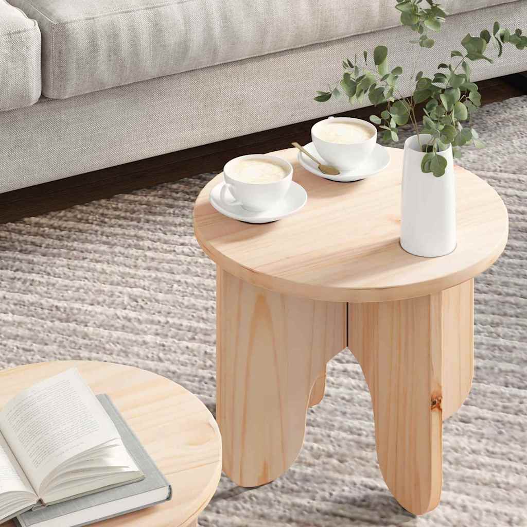 Sofabord 2 stk. Naturfarvet 39.5 x 39.5 x 30 cm