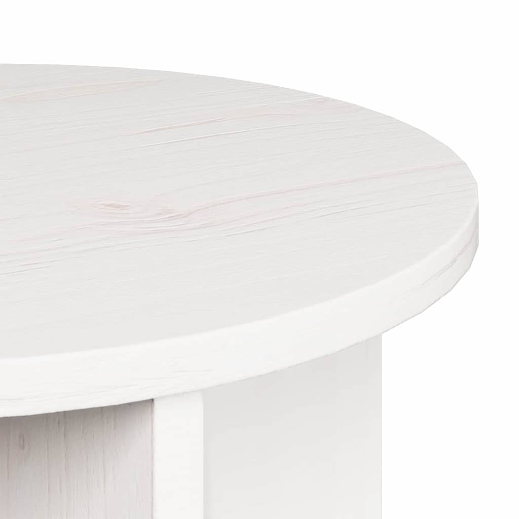 Sofabord 2 stk. Hvid 39.5 x 39.5 x 30 cm Massivt fyrretræ