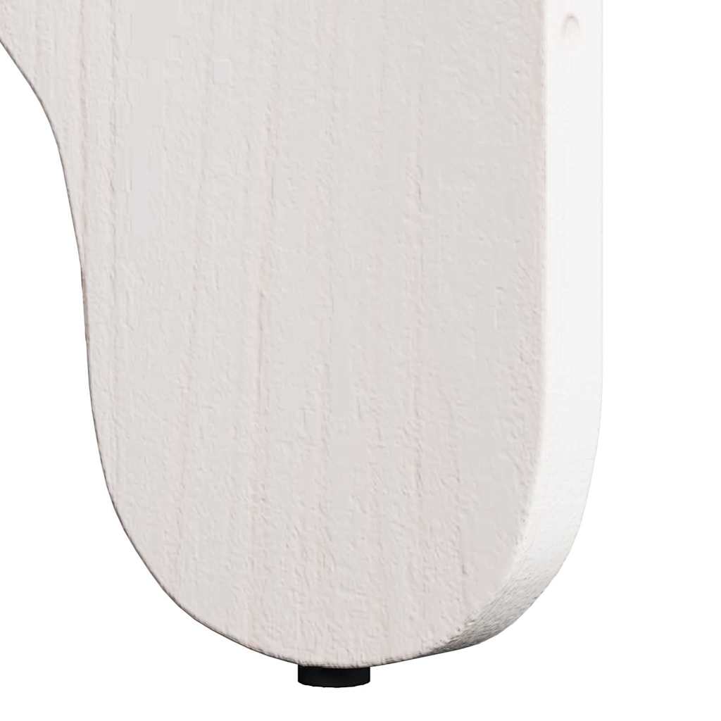 Sofabord 2 stk. Hvid 39.5 x 39.5 x 30 cm Massivt fyrretræ