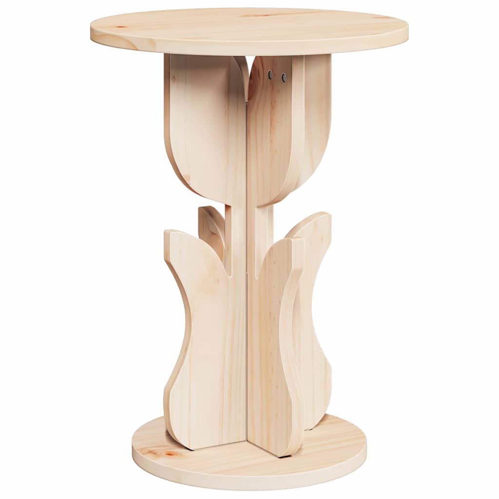 Sofabord Naturfarvet 39,5 x 39,5 x 53,5 cm Massivt fyrretræ