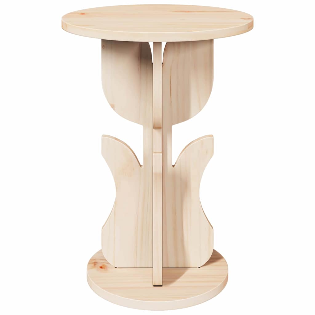 Sofabord Naturfarvet 39,5 x 39,5 x 53,5 cm Massivt fyrretræ