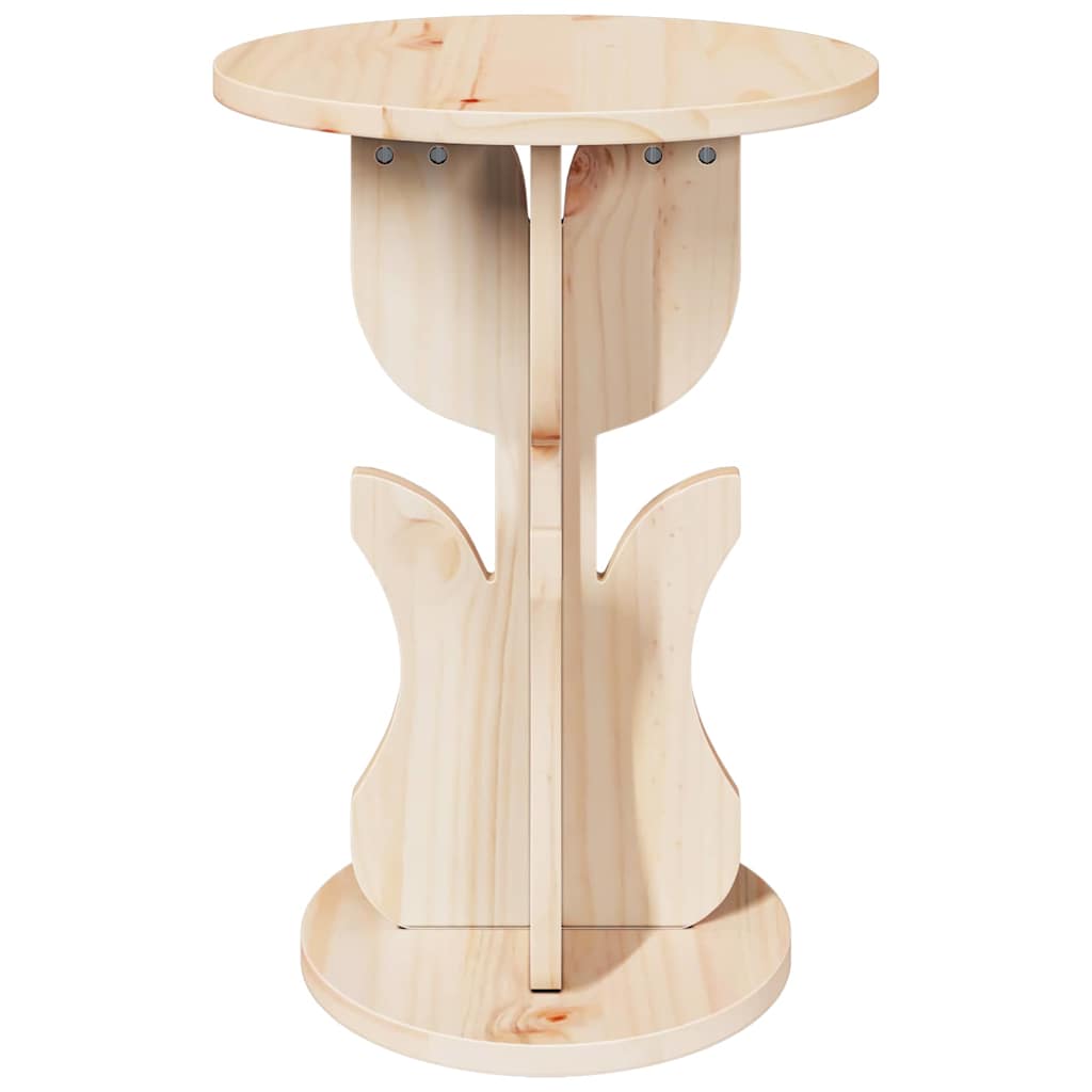 Sofabord Naturfarvet 39,5 x 39,5 x 53,5 cm Massivt fyrretræ