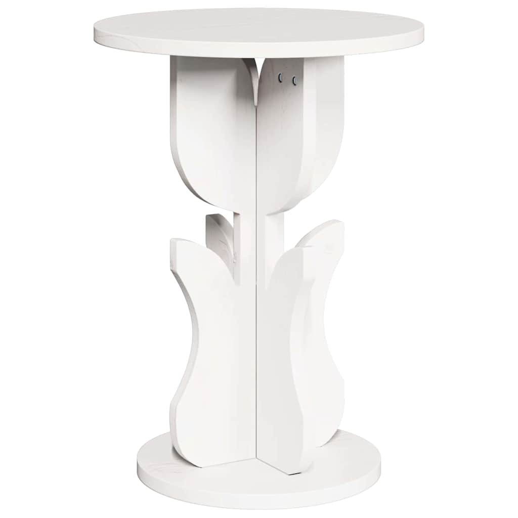 Sofabord Hvid 39,5 x 39,5 x 53,5 cm Massivt fyrretræ
