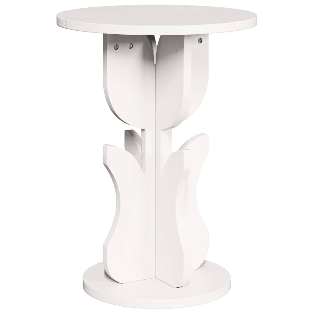 Sofabord Hvid 39,5 x 39,5 x 53,5 cm Massivt fyrretræ