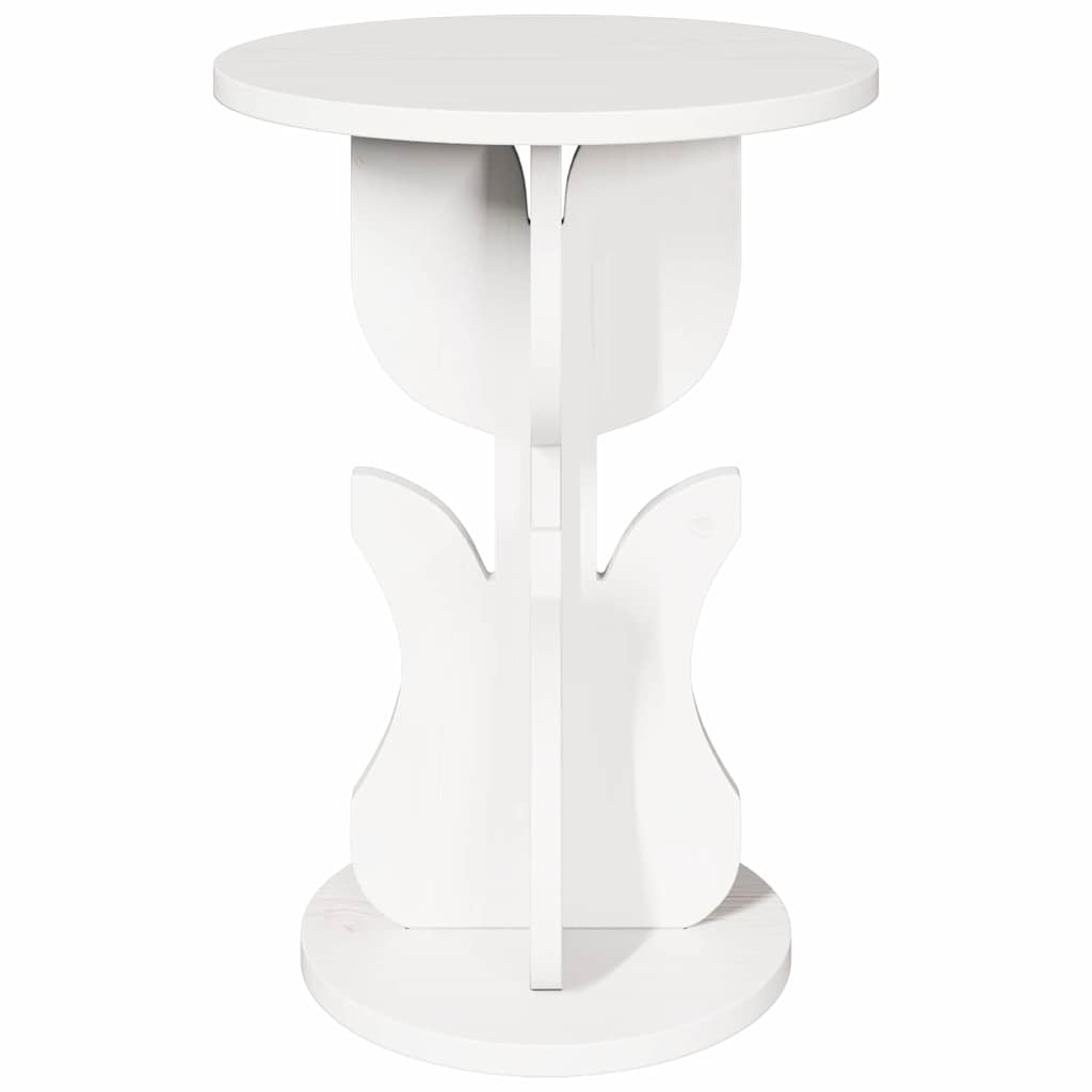Sofabord Hvid 39,5 x 39,5 x 53,5 cm Massivt fyrretræ