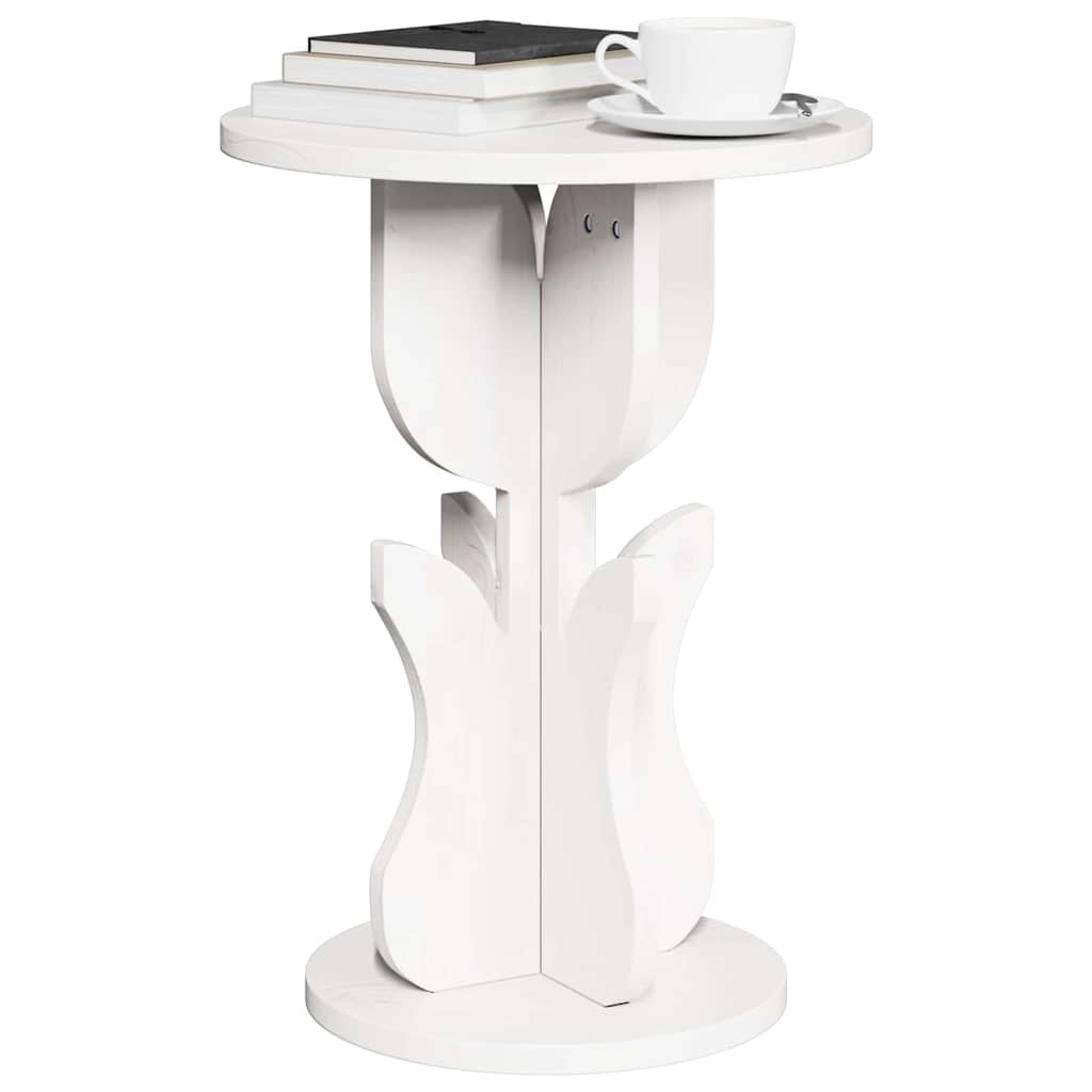 Sofabord Hvid 39,5 x 39,5 x 53,5 cm Massivt fyrretræ