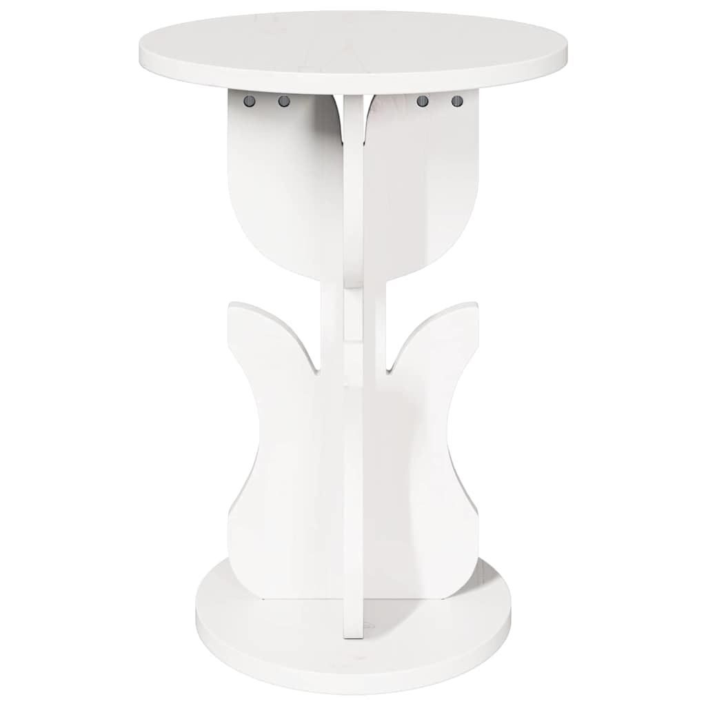 Sofabord Hvid 39,5 x 39,5 x 53,5 cm Massivt fyrretræ