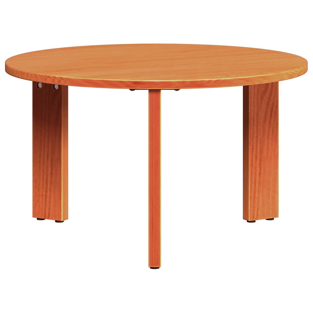 Sofabord 2 stk. Voks brun 47,5 x 47,5 x 27 cm Massivt fyrretræ