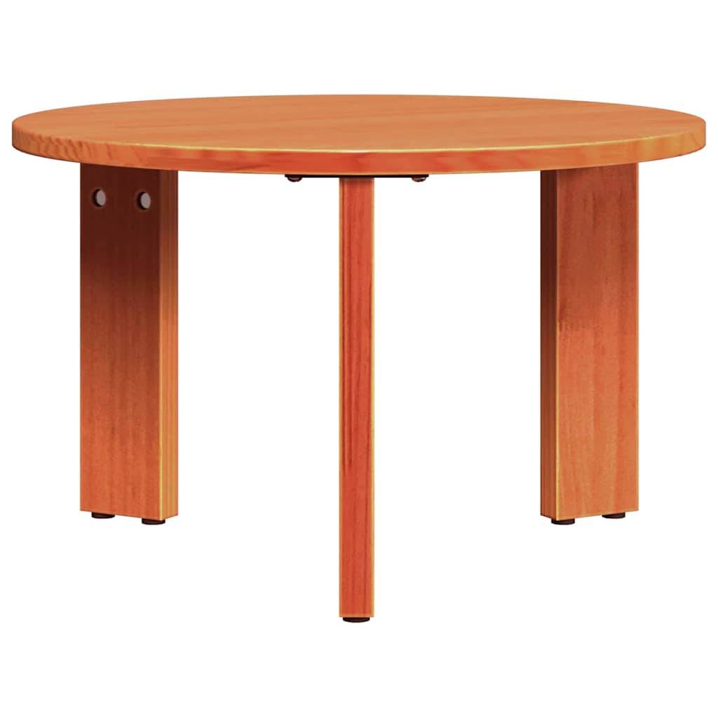 Sofabord 2 stk. Voks brun 47,5 x 47,5 x 27 cm Massivt fyrretræ