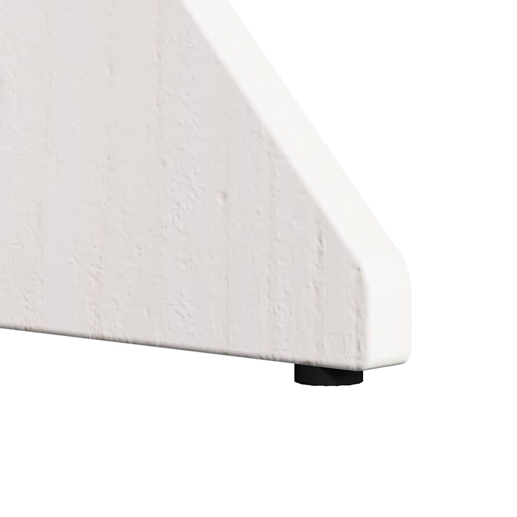 Sofabord 2 stk. Hvid 46 x 46 x 47 cm Massivt fyrretræ