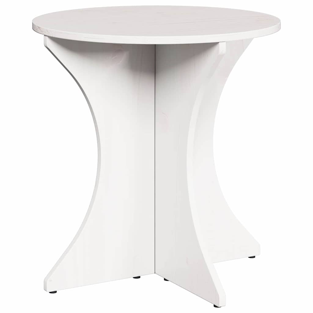 Sofabord 2 stk. Hvid 46 x 46 x 47 cm Massivt fyrretræ