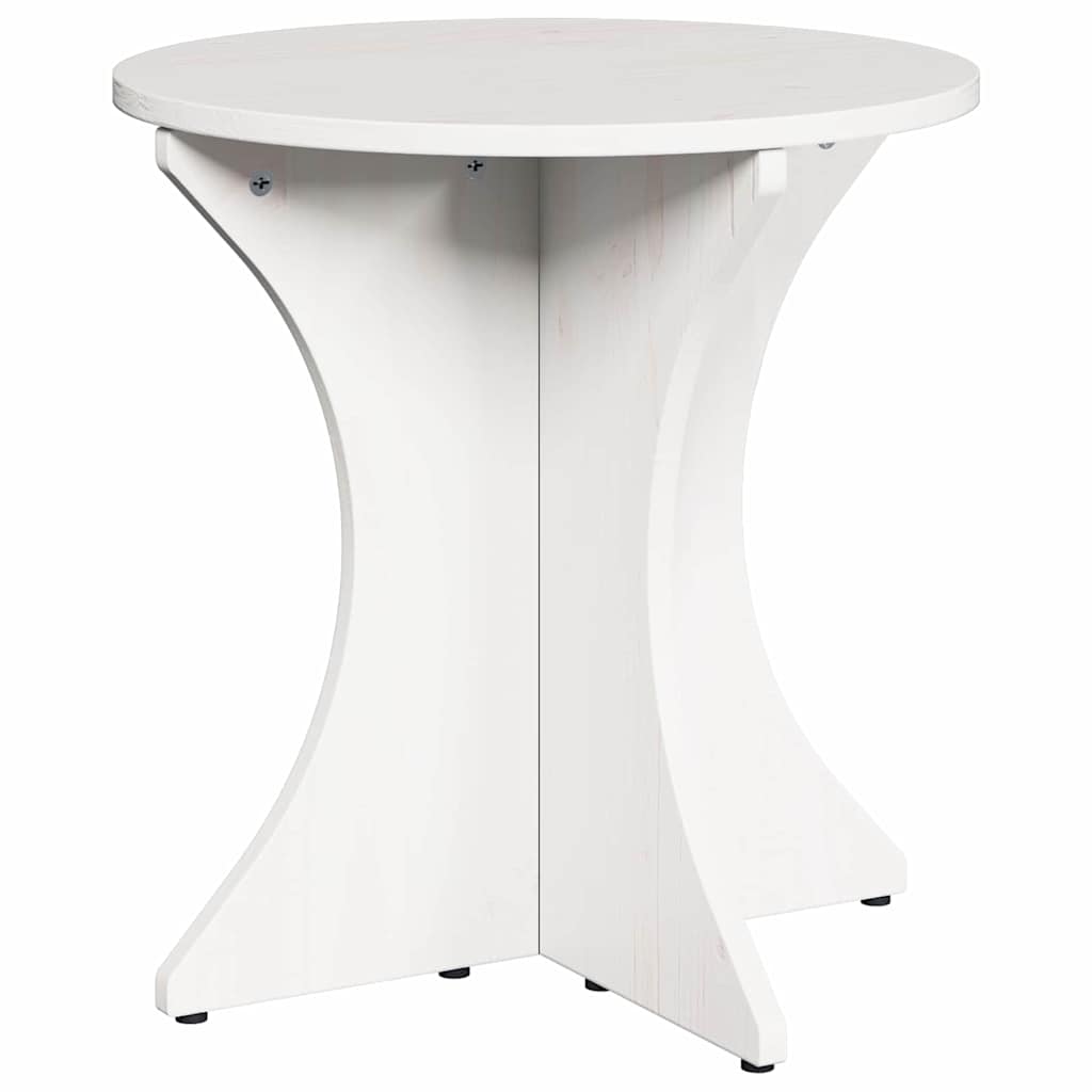 Sofabord 2 stk. Hvid 46 x 46 x 47 cm Massivt fyrretræ