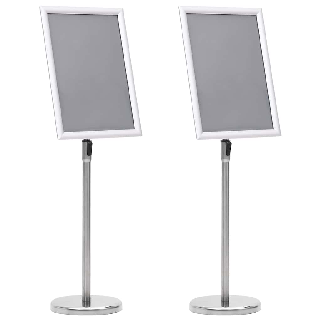 Plakat Stande 2 stk. Sølv 45 x 32,7 x 108 cm Aluminium