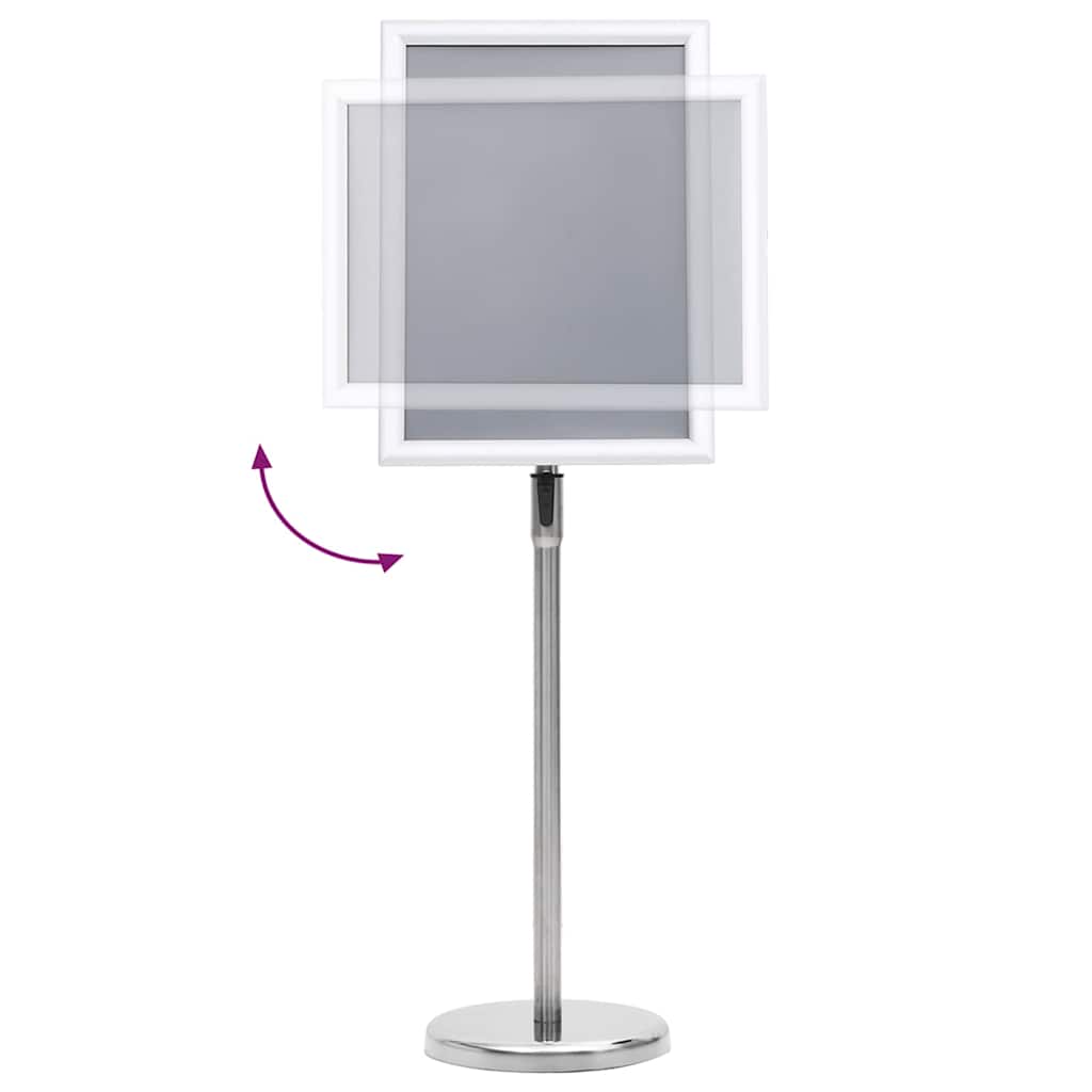 Plakat Stande 2 stk. Sølv 45 x 32,7 x 108 cm Aluminium