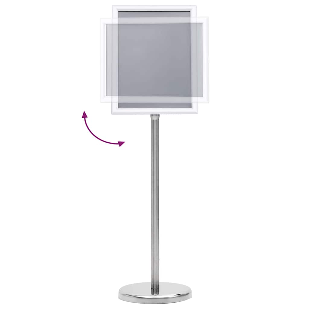 Plakat Stande 2 stk. Sølv 32,7 x 24 x 108 cm Aluminium