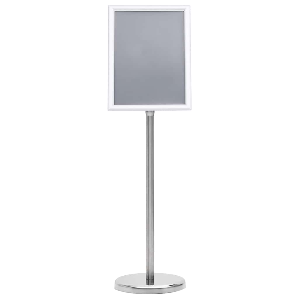 Plakat Stande 2 stk. Sølv 32,7 x 24 x 108 cm Aluminium