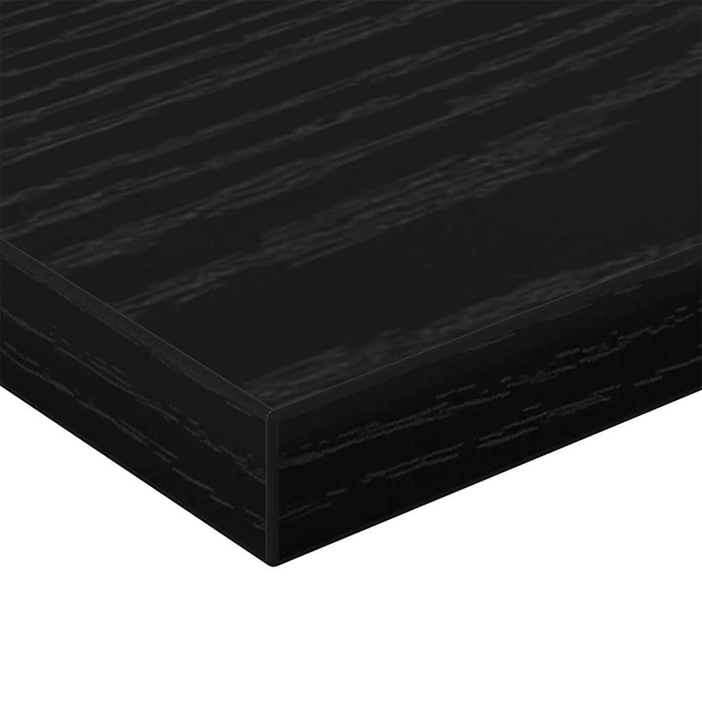 Boghylde Bræt 3 niveauer 4 stk. 40 x 10 x 1,5 cm Sort