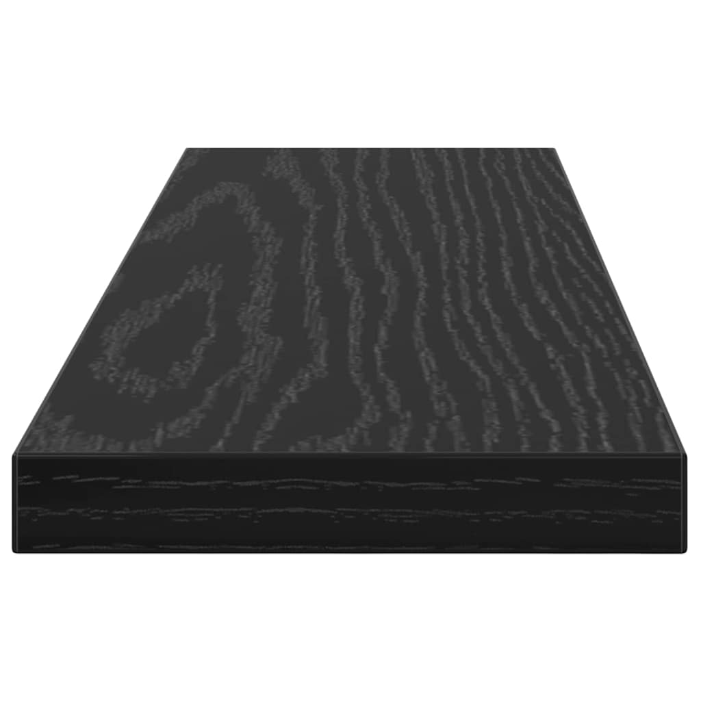 Boghylde Bræt 3 niveauer 4 stk. 40 x 10 x 1,5 cm Sort