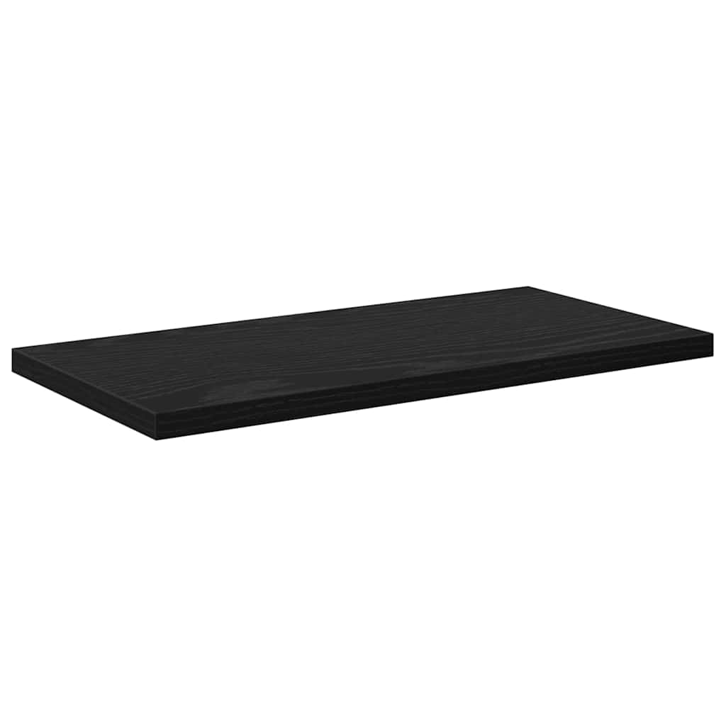 Boghylde Bræt 3 niveauer 4 stk. 40 x 20 x 1,5 cm Sort