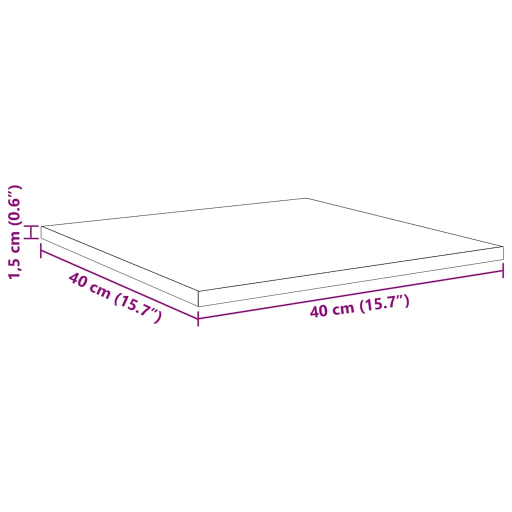 Boghylde Bræt 3 niveauer 4 stk. 40 x 40 x 1,5 cm Brun