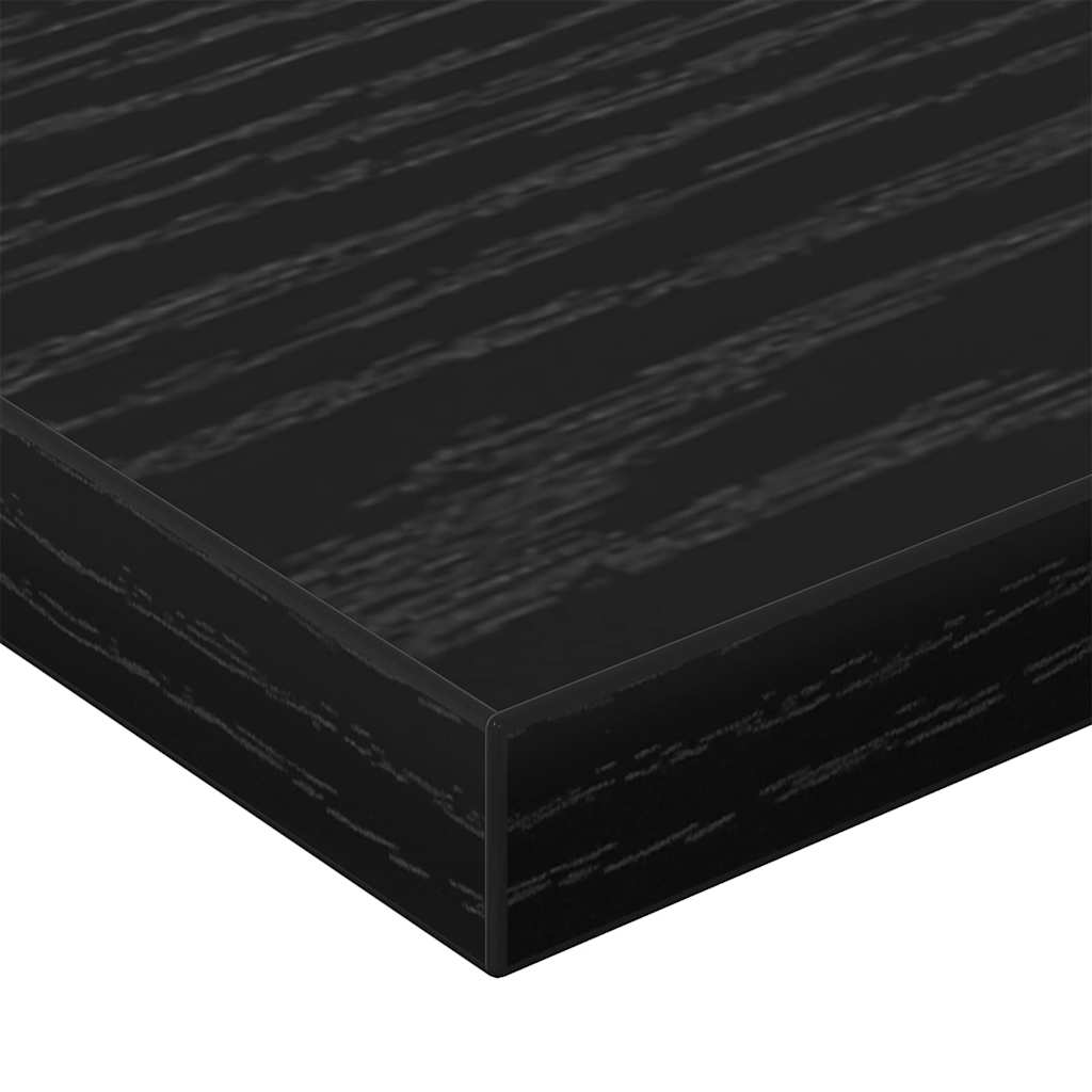 Boghylde Bræt 3 niveauer 4 stk. 60 x 20 x 1,5 cm Sort