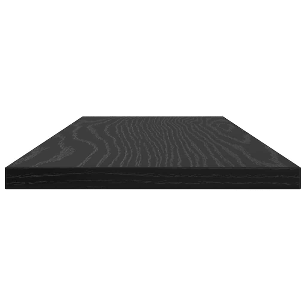 Boghylde Bræt 3 niveauer 4 stk. 60 x 20 x 1,5 cm Sort