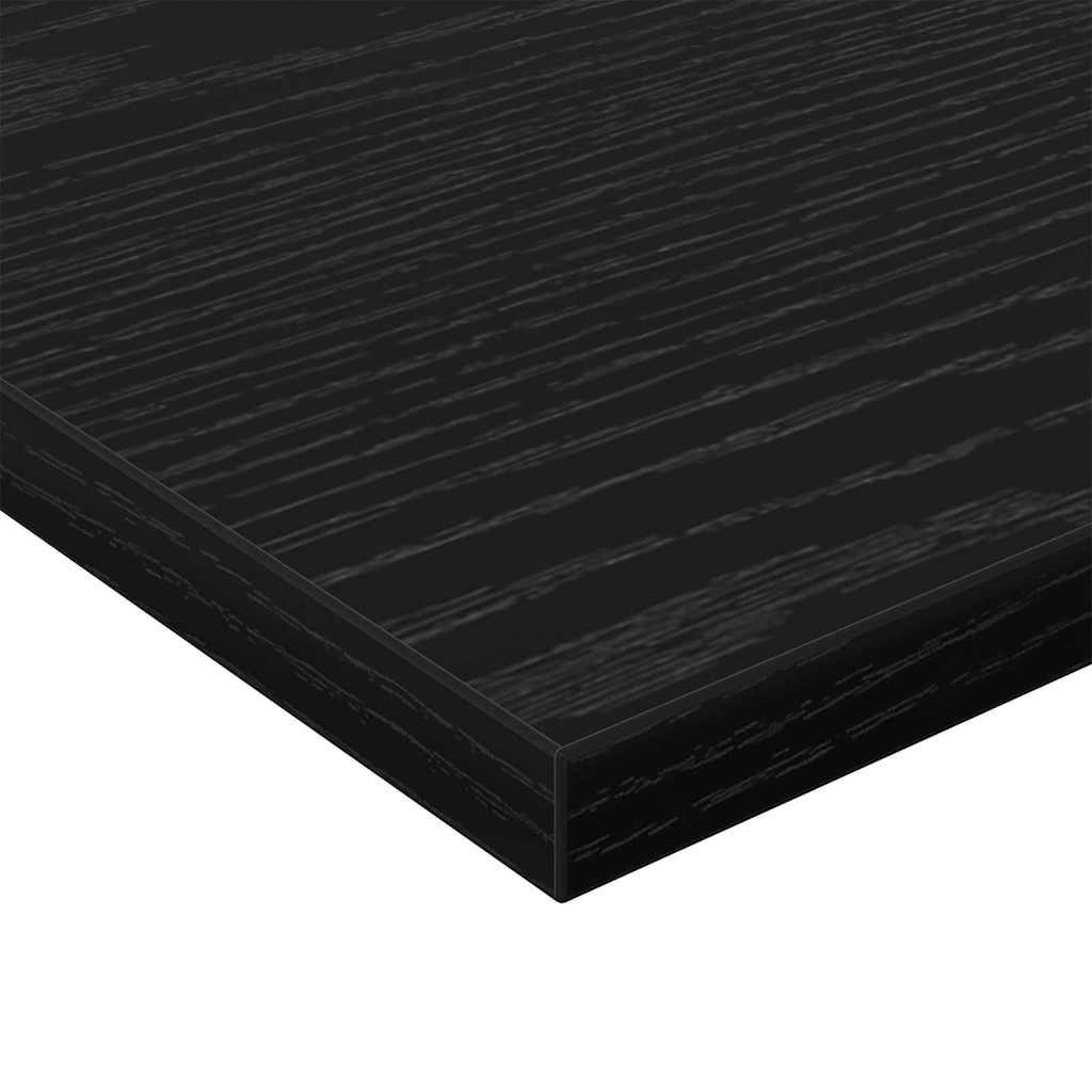 Boghylde Bræt 3 niveauer 4 stk. 60 x 30 x 1,5 cm Sort