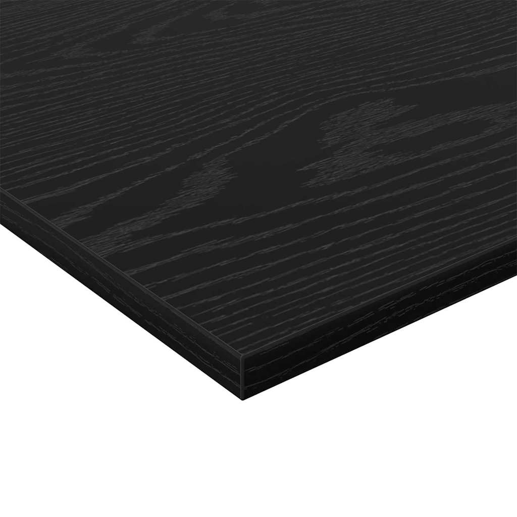 Boghylde Bræt 3 niveauer 4 stk. 80 x 20 x 1,5 cm Sort