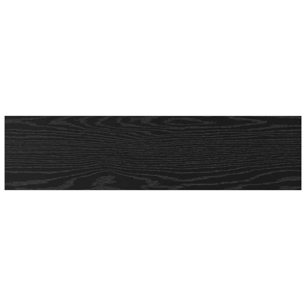 Boghylde Bræt 3 niveauer 4 stk. 80 x 20 x 1,5 cm Sort