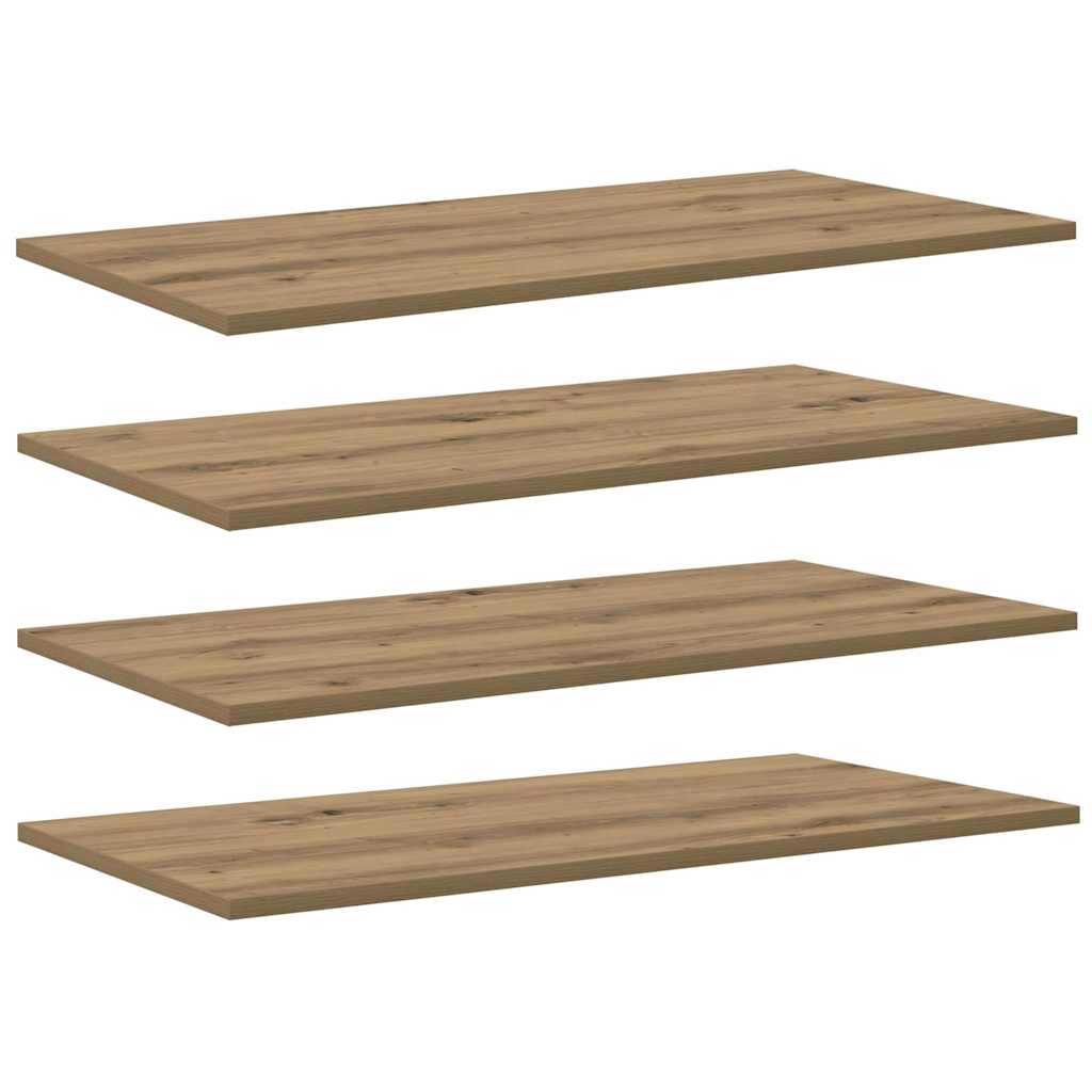 Boghylde Bræt 3 niveauer 4 stk. 80 x 40 x 1,5 cm Brun