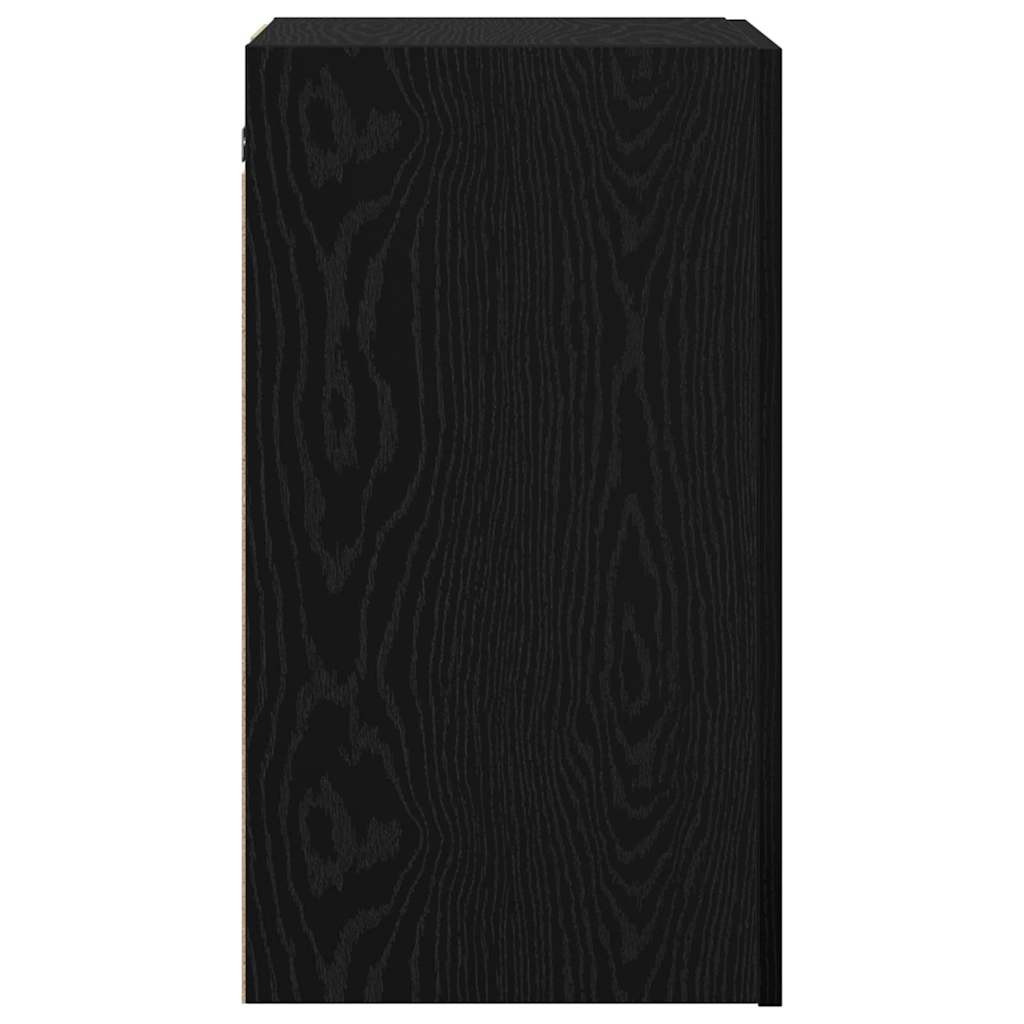 Væg TV Skab 30,5 x 30 x 60 cm Sort eg Konstrueret træ