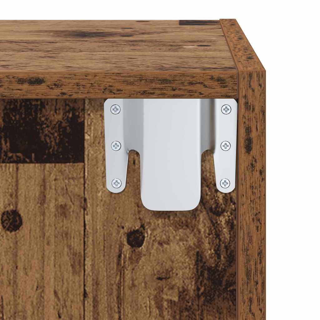 TV-møbelsæt 37 x 37 x 72 cm Gammelt træ Konstrueret træ