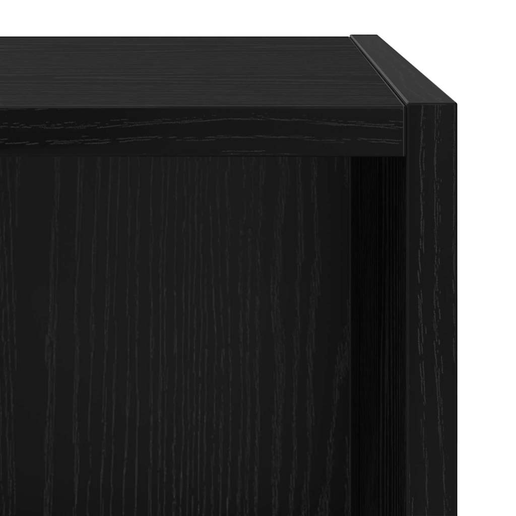 TV-møbelsæt 37 x 37 x 72 cm Sort eg Konstrueret træ