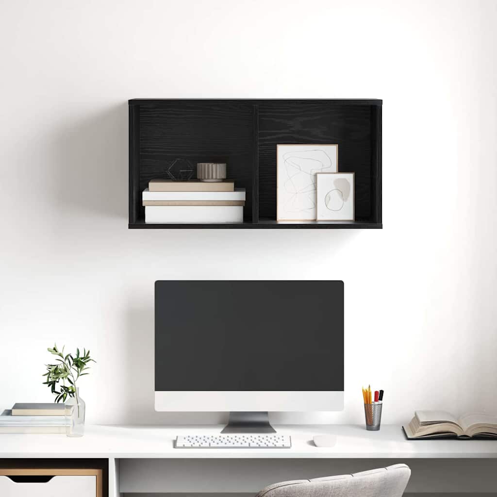 TV-møbelsæt 37 x 37 x 72 cm Sort eg Konstrueret træ
