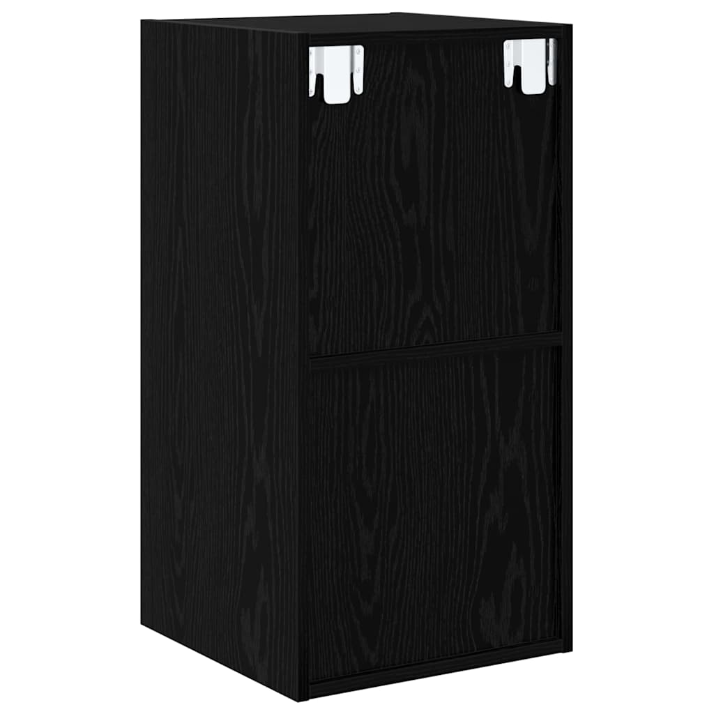 TV-møbelsæt 37 x 37 x 72 cm Sort eg Konstrueret træ