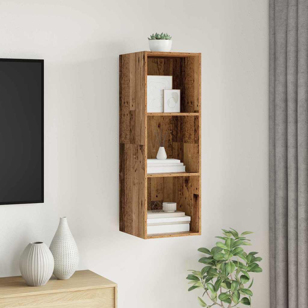 TV-møbelsæt 37 x 37 x 107 cm Gammelt træ Konstrueret træ