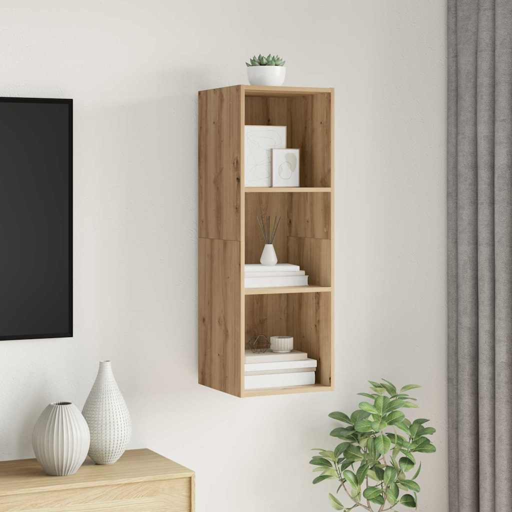 TV-møbelsæt 37 x 37 x 107 cm Artisan Egetræ Konstrueret træ