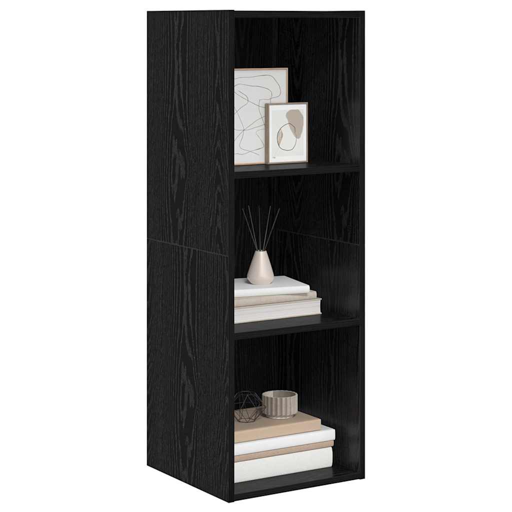 TV-møbelsæt 37 x 37 x 107 cm Sort eg Konstrueret træ