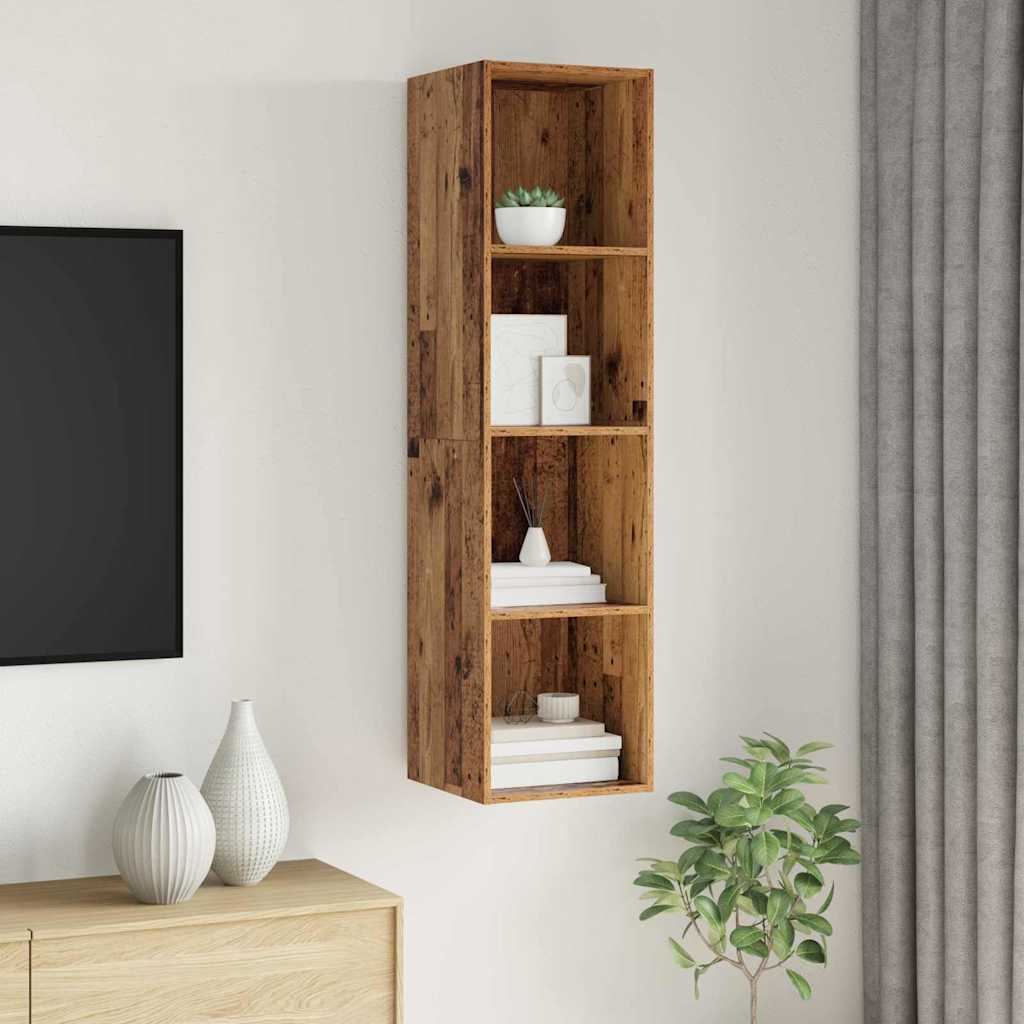 TV-møbelsæt 37 x 37 x 142,5 cm Gammelt træ Konstrueret træ