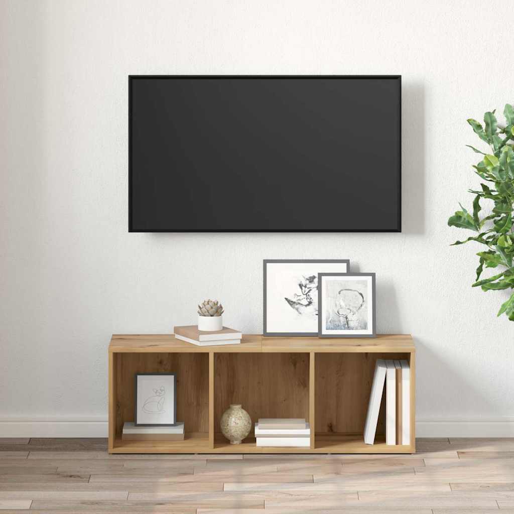 TV-møbelsæt 72 x 35 x 37 cm Brun Konstrueret træ