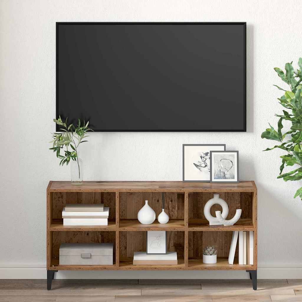 TV-møbelsæt Vægmonteret Brun 103,5 x 30 x 50 cm Konstrueret træ