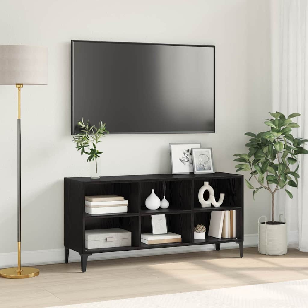 TV-møbelsæt Vægmonteret Sort 103,5 x 30 x 50 cm Konstrueret træ
