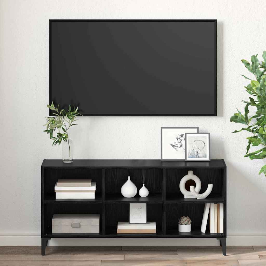 TV-møbelsæt Vægmonteret Sort 103,5 x 30 x 50 cm Konstrueret træ