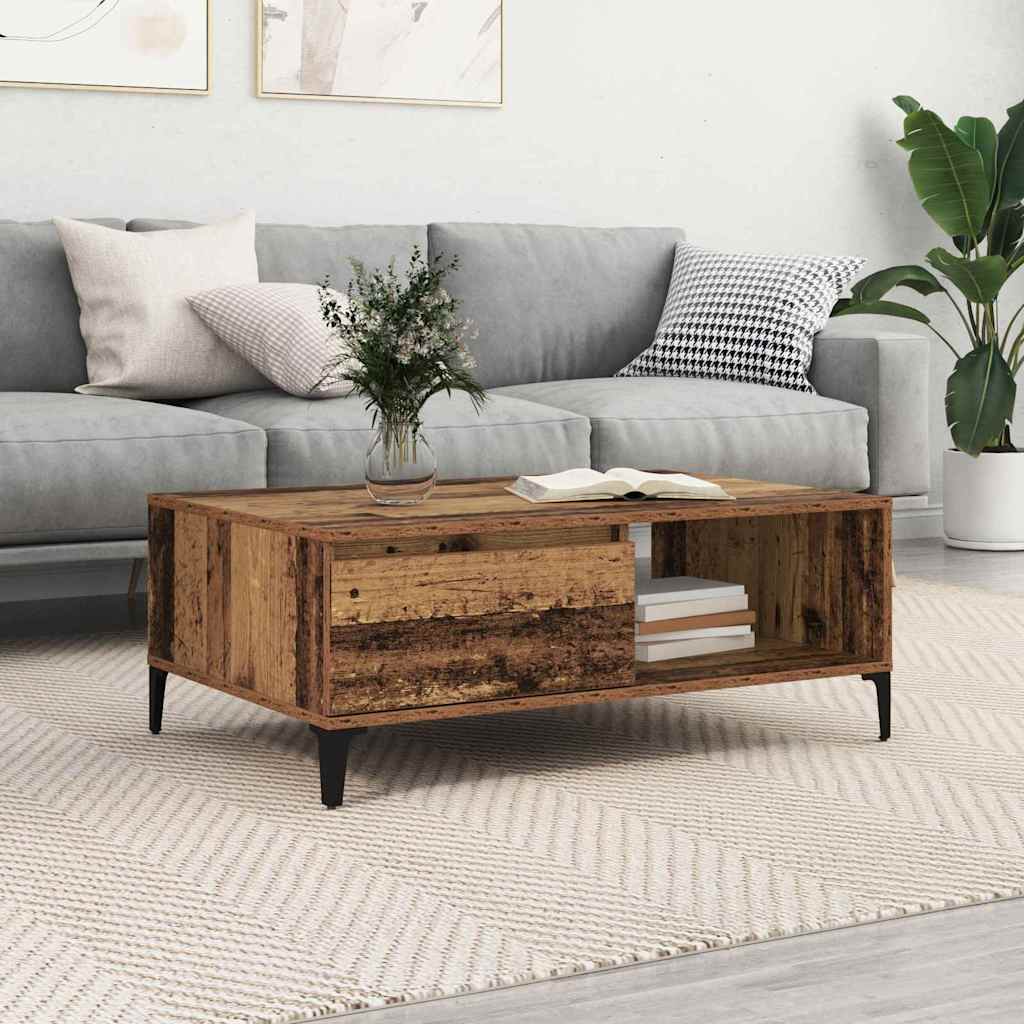 Sofabord Gammelt træ 90 x 60 x 35 cm Konstrueret træ