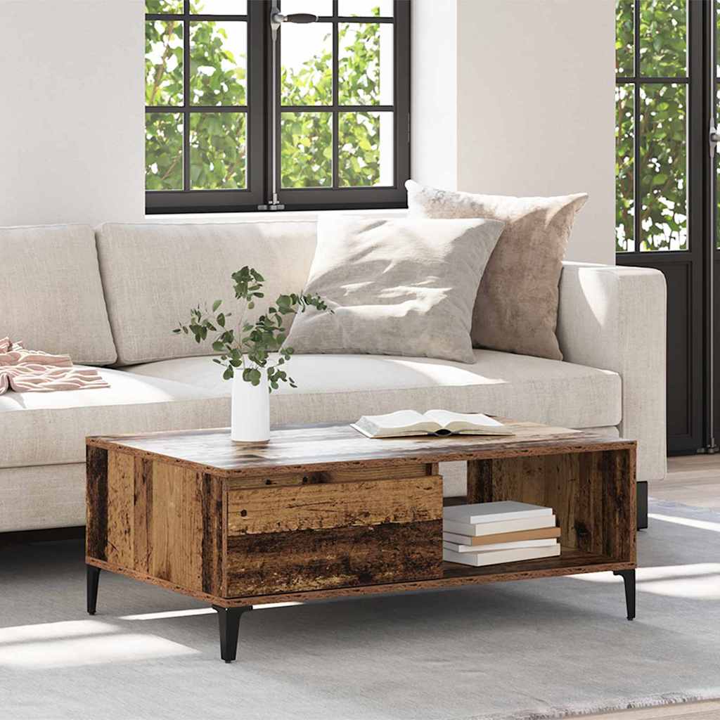 Sofabord Gammelt træ 90 x 60 x 35 cm Konstrueret træ