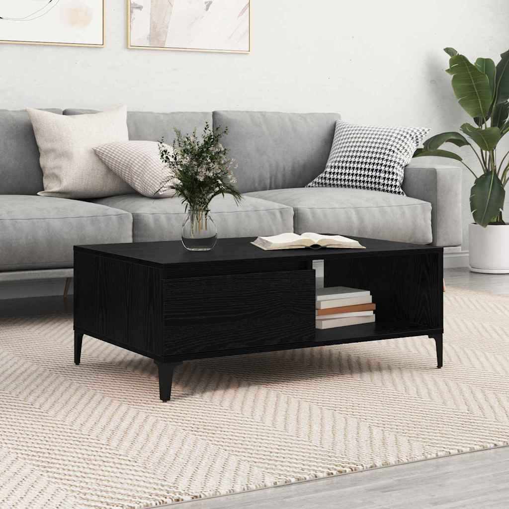 Sofabord Sort eg 90 x 60 x 35 cm Konstrueret træ