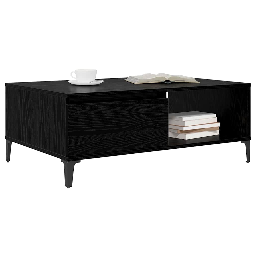 Sofabord Sort eg 90 x 60 x 35 cm Konstrueret træ
