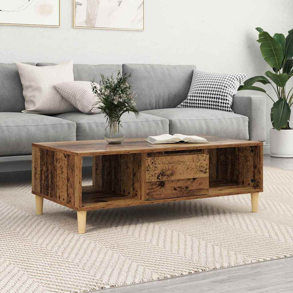 Sofabord Gammelt træ 102 x 55 x 35 cm Konstrueret træ