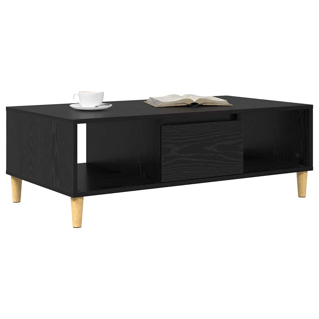 Sofabord Sort eg 102 x 55 x 35 cm Konstrueret træ